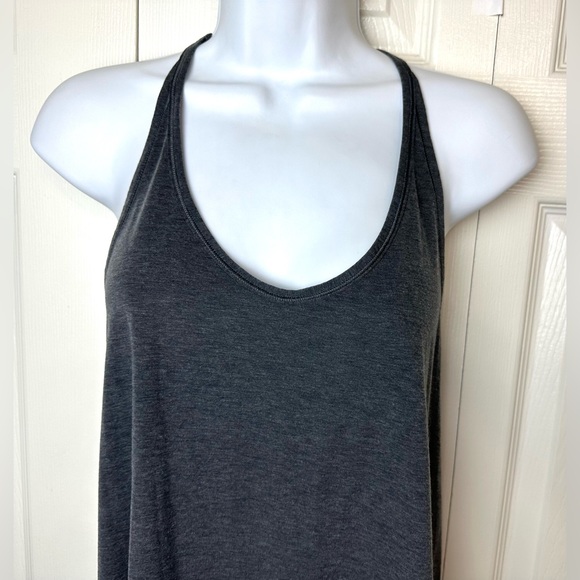 LULULEMON Love Knot Lattice Tank Top Workout Shirt Heathered Black Gray Crochet - Picture 10 of 12